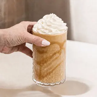 Frappé topped with cream