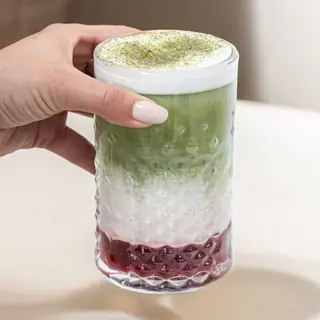 Iced strawberry matcha