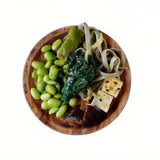 Tofu Con Shiitake Y Edamame