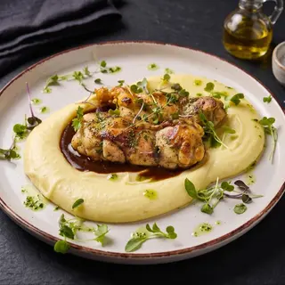 Filete De Pollo Con Salsa Demi Glace