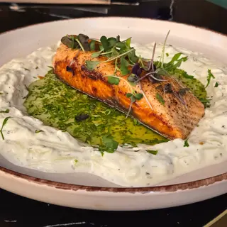 Salmón a la plancha.