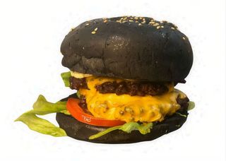 Black premium burger