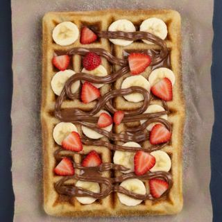 Waffle Fruta mixta & Nutella®