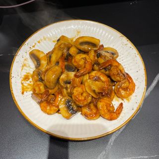 41-langostinos con champiñónes