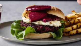 Hamburguesa de remolacha roja