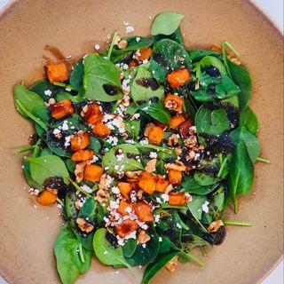 Calabaza y espinacas