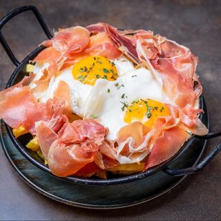 Huevos Estrellados Con Jamón