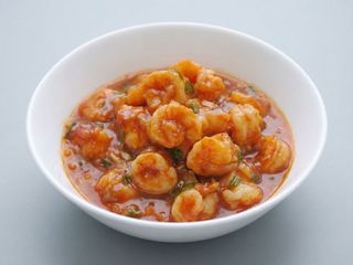 Gambas con guindillas