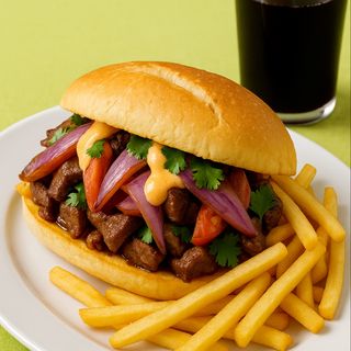 SANGUCHE DE LOMO SALTADO