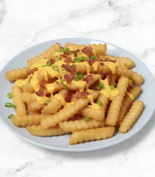 Patatas Con Bacon Y salsa Cheddar