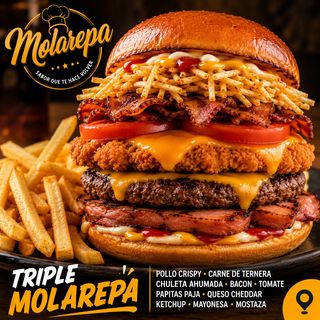 Hamburguesa triple
