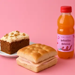 Focaccia + Tarta + Bebida