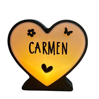 Mini lámpara de corazón personalizable