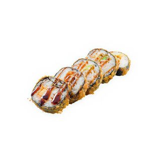 Futumaki salmón frito  (8 pzs.)