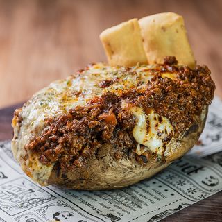 Papa Asada Boloñesa