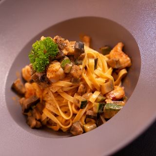 Tagliolino con berenjena