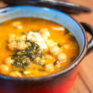 Majadillo De Espinacas Con Garbanzos