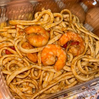 Tallarines con gambas