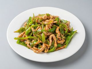 Cerdo Con Pimientos Verdes y Salsa de Judia Negra