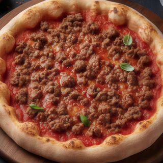 Pizza solo carne mixto y salsa