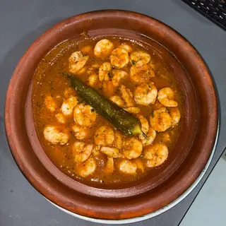 Tajín de gambas