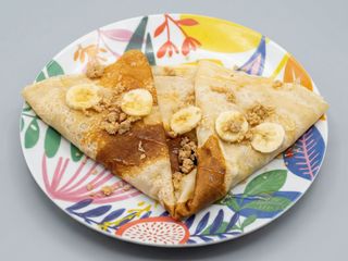 Crepe Nueces, plátano y miel