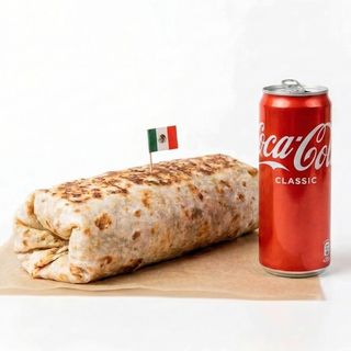 Burrito Corazón Mexicano + Bebida