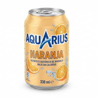 Aquarius naranja lata