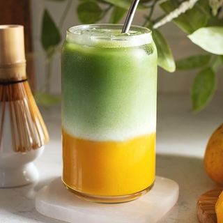 Iced mango matcha
