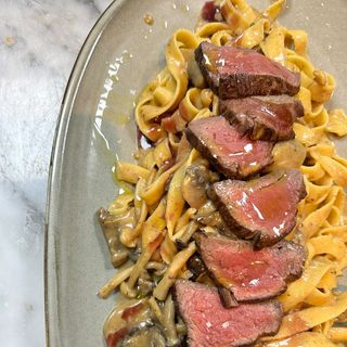 Tagliatelle Con Funghi Selvatici E Tataki