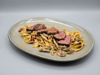 Tagliatelle Con Funghi Selvatici E Tataki