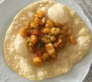 Puri de langostinos