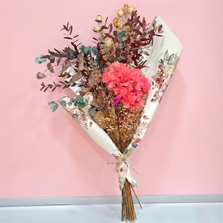 Ramo Hortensia Rosado Preservado