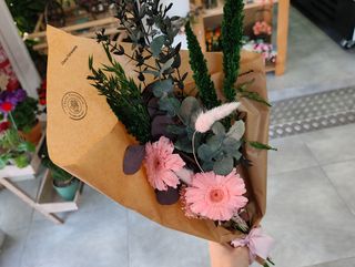 Ramo Preservado Gerberas Rosas