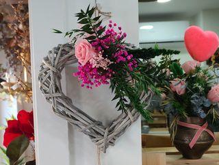 Corazón Floral Preservado Natural