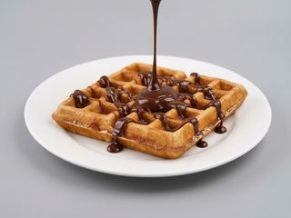 Gofre casero con chocolate 