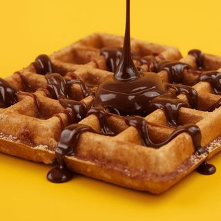 Gofre casero con chocolate 