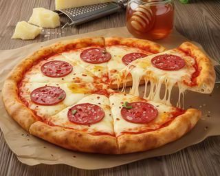 Pizza salame picante (mediana)