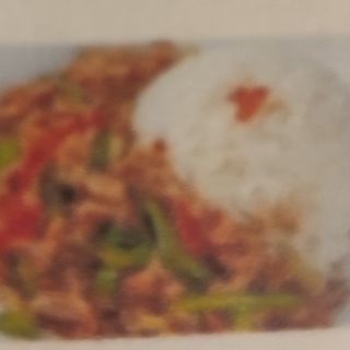 41.Arroz cubierto con lomo de cerdo en salsa YuXiang 