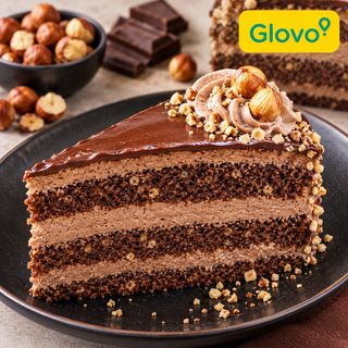 Tarta de chocolate y avellana