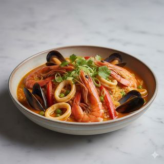 Arroz meloso de mariscos