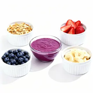 Crea tu açai mediano.