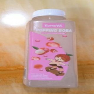 Zumo de mango con popping boba