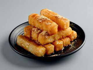 Arroz glutinoso con azúcar moreno