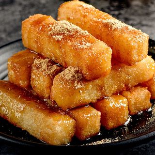 Arroz glutinoso con azúcar moreno