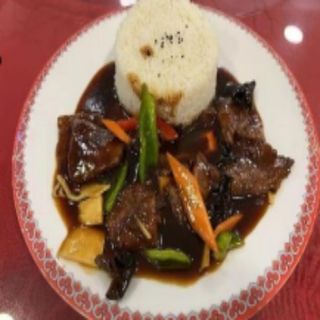 Arroz blanco con Ternera