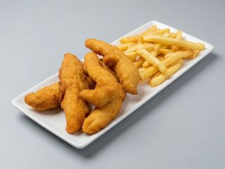 Ración De Finger De Pollo Con Patatas Fritas