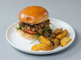 Pulled Mushroom Burger