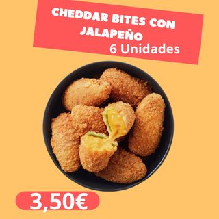 Cheddar bites con jalapeño 