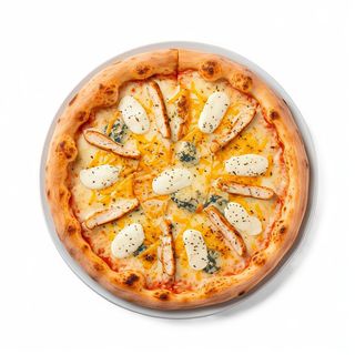 Pizza Cuatro Quesos + Pollo 25 Cm.